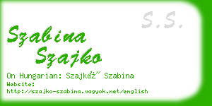 szabina szajko business card