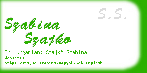 szabina szajko business card